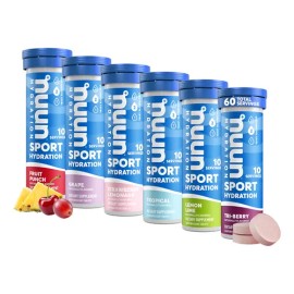 Nuun Sport Hydration 60 Tabletas Electrolitos 6 Sabores
