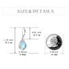 POPLYKE Celtic Filigree Teardrop Drop Dangle Earrings Sterling Silver Leverback