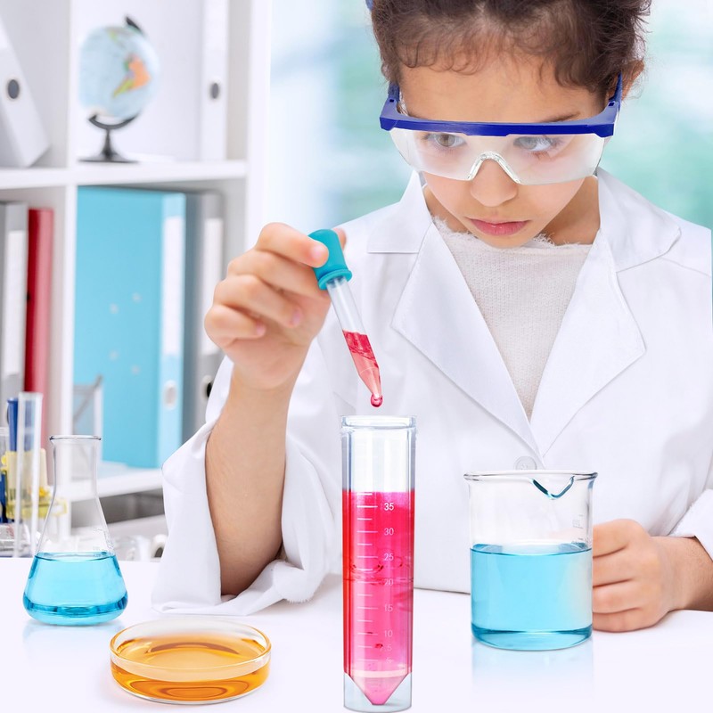 UNGLINGA Kids Lab Coat Doctor Scientist Costume with Science Goggles