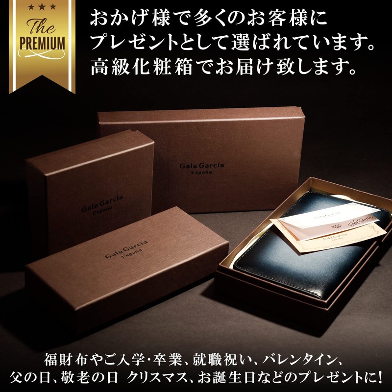 Riad Vent Men's Bi-fold Wallet, Genuine Leather, Large Capacity, Cowhide