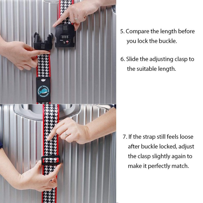 Travelkin Luggage Straps TSA Approved - Adjustable Cross Suitcase Straps