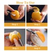 Orange Citrus Peelers Stainless Steel Slicer Cutter Peeler Remover Opener