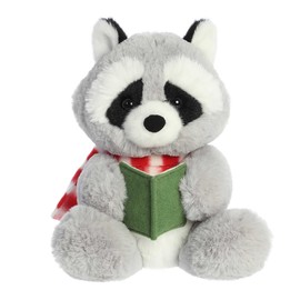 Aurora® Festive Holiday Carolers™ Ramble Raccoon™ Stuffed Animal - Seasonal Cheer - Heartwarming Gifts - Gray 8.5 Inches