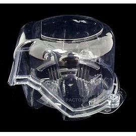 Lindar Small Clear Plastic Single Individual Serve Cupcake Muffin Container 4 x 4 x 3 (Pack of 50)