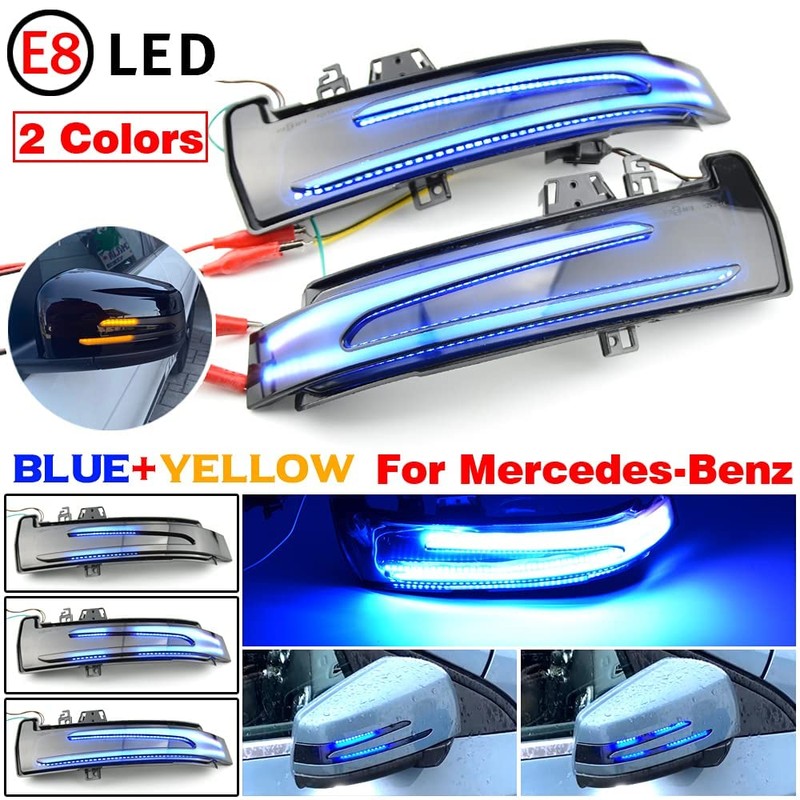 QKLsudua 2pcs Dynamic Sequential Blink Compatible with Be-nz W204 CLA