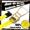 8 Pack Flat Hook Ratchet Straps, 2" x 27' Heavy