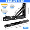 NINGYER Pack of 4 Folding Console, Heavy Duty 90 Degrees,