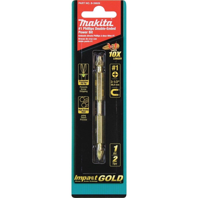 Makita B-39609 Impact Gold #1 (3-1/2") Phillips Double-Ended Power Bit