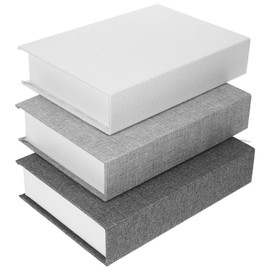 TOPBATHY 3pcs Decorative Book Boxes Vintage Faux Books Antique Fake Books for Farmhouse Coffee Table Bookshelf Display Decor B