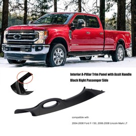 Gelessy A Pillar Interior Trim Handle Right Passenger Side 4L3Z-1503598-AAA Compatible with 2004-2008 Ford F-150 F150 2006-2008 Lincoln Mark LT A Pillar Grab Handle Passenger Side (Black)
