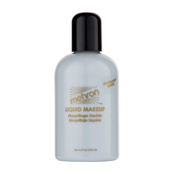 Mehron Makeup Liquid Face and Body Paint (4.5 oz) (MOONLIGHT WHITE)