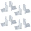 4 Pairs 1-5/8" Fence Post Base,Round Pipe Floor Flange