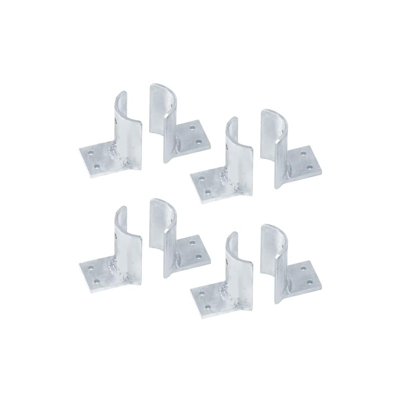 4 Pairs 1-5/8" Fence Post Base,Round Pipe Floor Flange