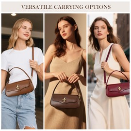 Genuine Leather Crossbody Bag, Top Handle Purse for Women, Shoulder Handbag with Adjustable Strap (Black)