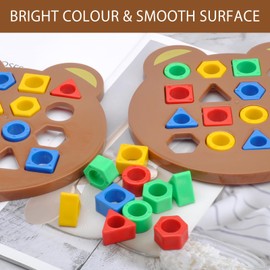 Toys for Children to Learn Shape, Shape Matching Game, Shape Adjustment Game, Colour Sensory Learning Toy, Shape Matching Puzzle Game, Puzzle Game, Montessori Toys Sensory Learning Toy