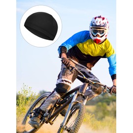 Boao 6 Pieces Helmet Liner Skull Caps Sweat Wicking Cap Running Hats Cycling Skull Caps for Men Women (Vivid Colors, Large)