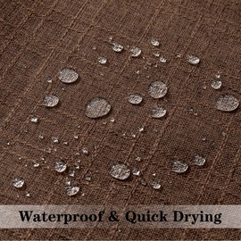 Kevin Textile Pack of 2 Decorative Outdoor Waterproof Throw Pillow Covers Checkered Pillowcases Classic Cushion Cases for Patio Couch Bench 16 x 16 Inch Brown