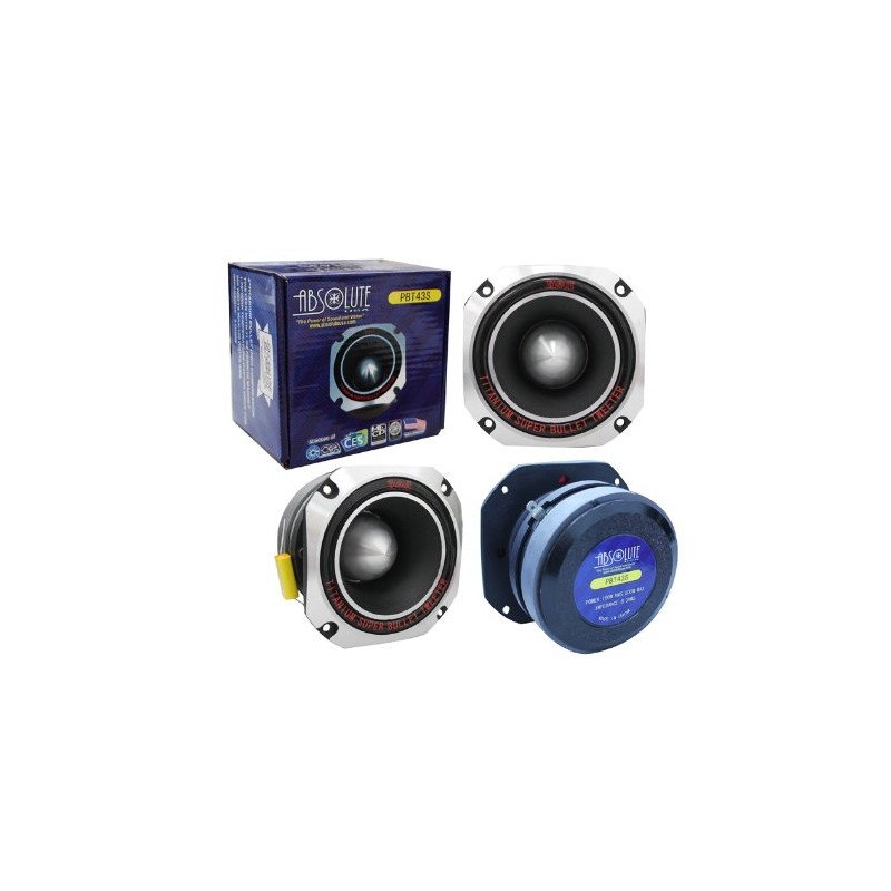 Absolute USA PBT43S 4-Inch Titanium Bullet High Compression Tweeter with