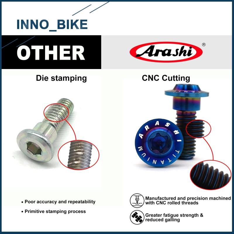 Arashi Rear Brake Disc Rotor Bolts Screws For Yamaha YZF
