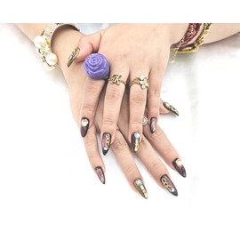 ❣️ 1219 Ryangwoo Nail Queen Handmade Nail Tips ✨ - Short Ballerina / ❣️ 1219량우네일퀸 수제네일팁 ✨ - 숏발레리나
