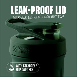 BlenderBottle Sport Insulated Stainless Steel Shaker Bottle with Wire Whisk, 24-Ounce, Forest – Protein Shakes & Hydration for Athletes & Fitness Enthusiasts, Easy Mixing, Keeps Drinks Cold, Lockable Lid