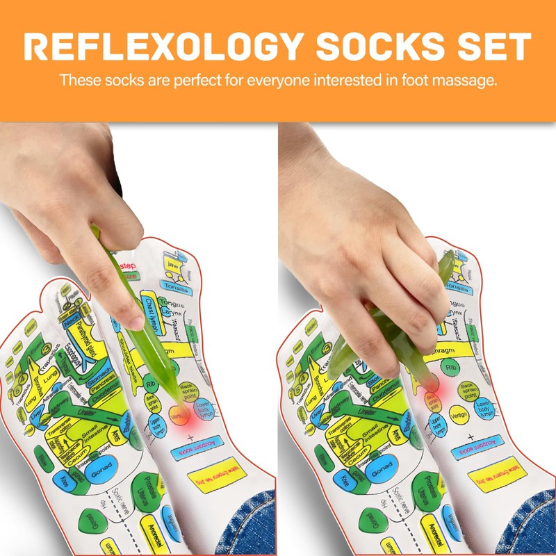 ONEPEACE Reflexology Socks with Tools - Acupressure Socks for Precise