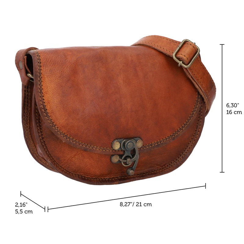 Gusti Handbag Leather – Pink Shoulder Bag Women's Vintage Brown