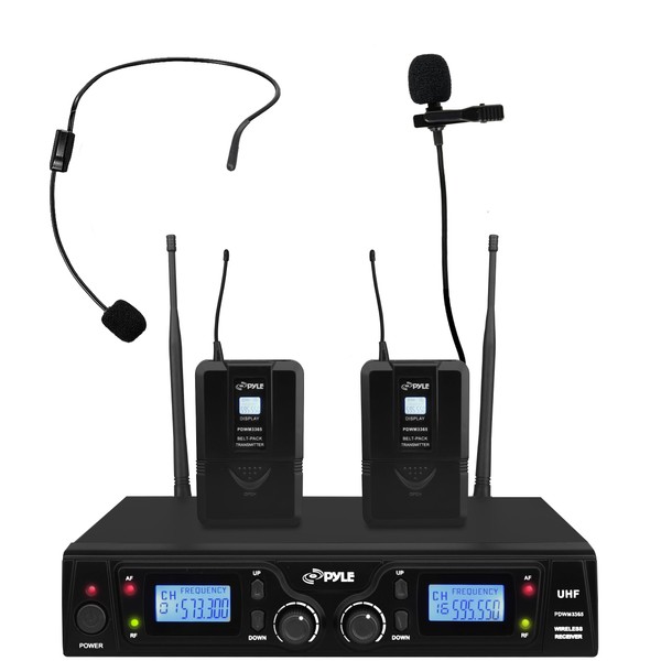 Pyle UHF Wireless Microphone & Rack Mountable Receiver System 2