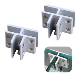 2 Pack Aerometal Glass Connector, Glass to Glass Clamp, Suitable for 7-10mm Thick Glass, 3 Way, T Type