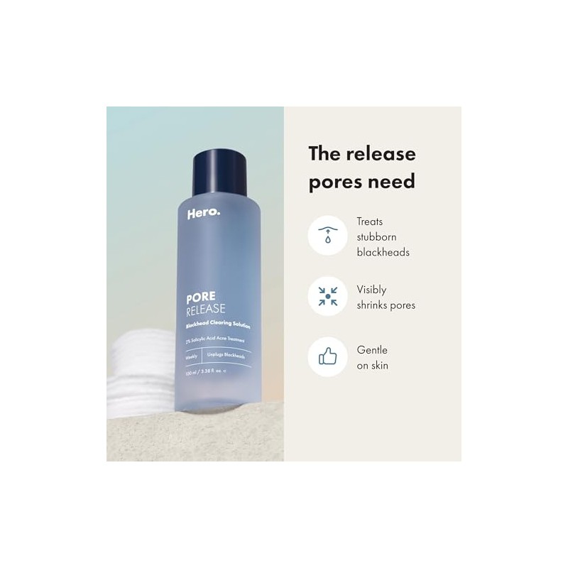 HERO COSMETICS Solución Exfoliante Para Puntos Negros Pore Release, Tónico