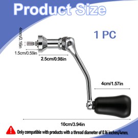 Grip Fishing Swivel Reel Handle Fishing Reel Handle Single Rockers Arm Screw-in Handles Grips Rubber Handles Fishings Reels Replacement Fishings Rod Power Handless for Baitcasting Reels