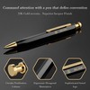 MCNTEIK Black Click Pen With 24K Gold Finish, Fine lacquer