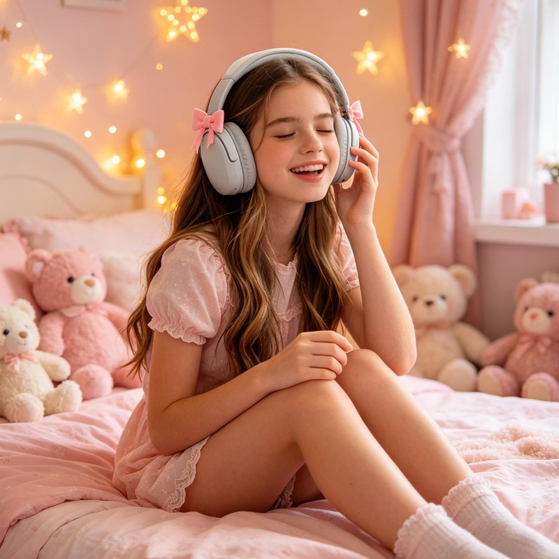 GAICHION Cute Silicone Bow Headphone Accessories, 2 Pack 3D Bow
