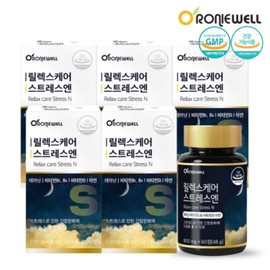 For Stress L-Theanine Theanine Rhodiola Zinc, 60 tablets, 5 ea / 스트레스엔 엘테아닌 테아닌 홍경천 아연, 60정, 5개