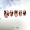 CHOK: 04 Snake biting a rose Handmade nail tip -