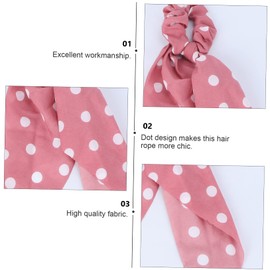 OHPHCALL Elastic Hair Ties Set 8pcs Satin Dot Hair Bands Ponytail Holders Hoop Ring for Girls Women Curly Headbands