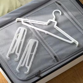 sosame Set of 4 Japanese Folding Hangers - With Foldable Hook and Wings, Ideal for Home, Travel & Camping - Practical and Space Saving (White)