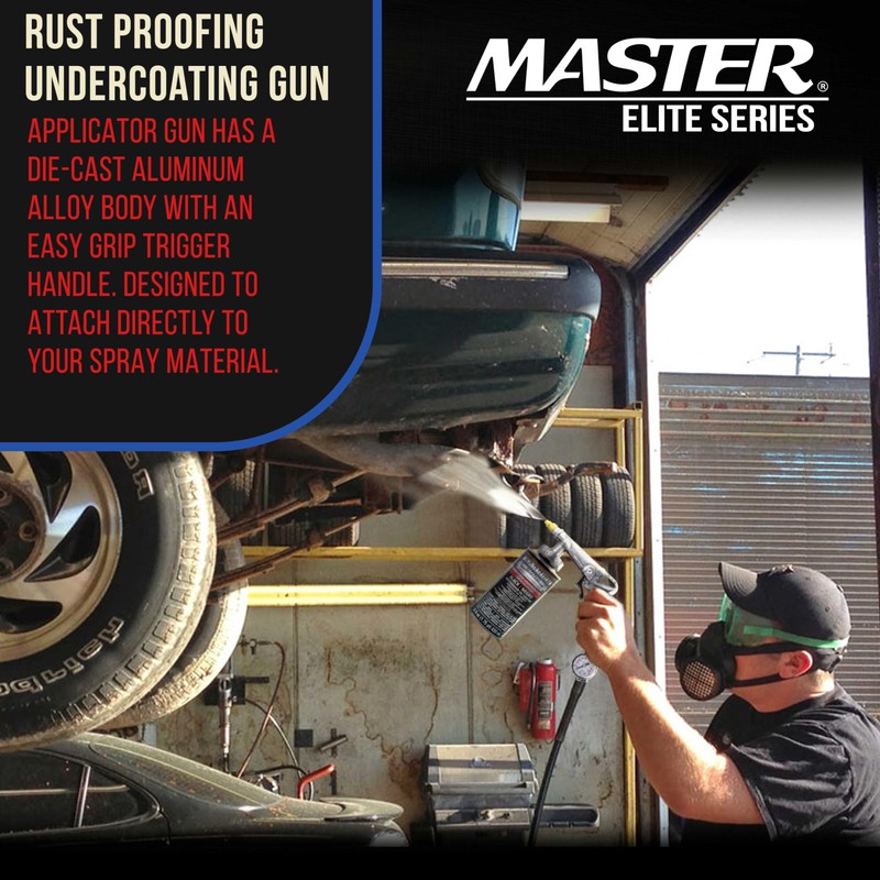 Master Elite Undercoating Spray Gun with Regulator & Flexible Extension
