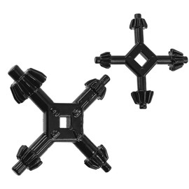 Rustark 2pcs 4 Way Chuck Key Wrench 4 in 1 Drill Press Chuck Key Replacement Professional Chuck Key Combination Universal Drill Chuck Wrench for Electric Drill Clamping