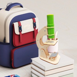 Kids Microscope, Magnifying Learning Microscope with Multiple Magnification, Early Leaning Brain Teaser Puzzle for Home Kindergarten School