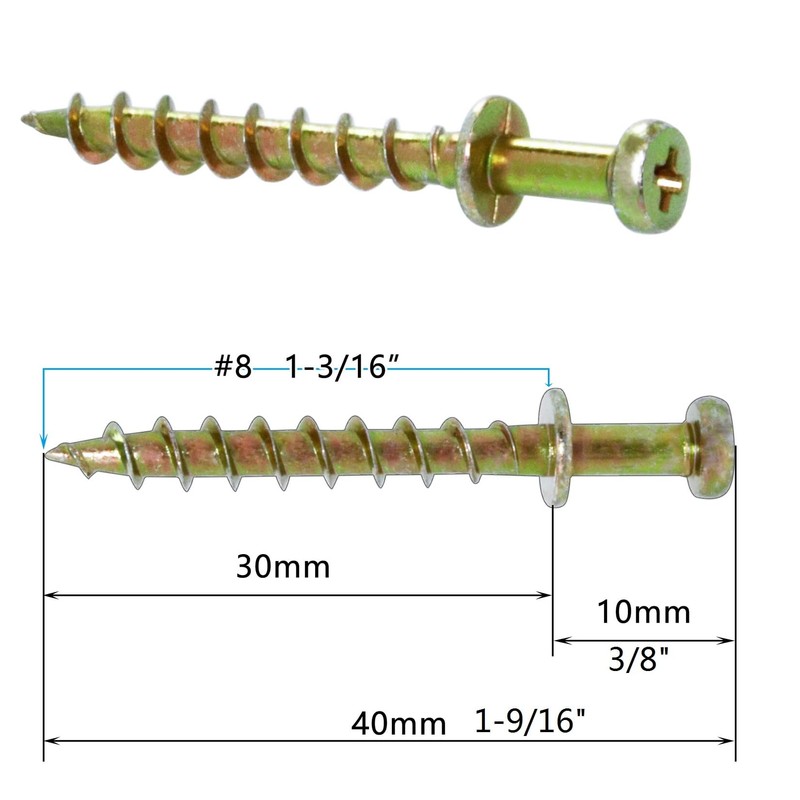 Ansoon 50pcs Bear Claw Double-Headed Wall Picture Screws, 4-in-1 Picture