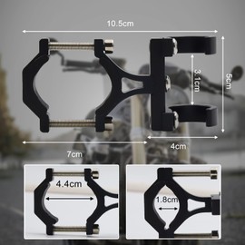 Handle Hook, Luggage Hook, Double Hook, Convenience Store Hook, For Bicycles, Motorcycles, Electric Cars, 0.7 - 1.4 inches (18 - 35 mm), Adjustable, Universal Use, Hanging Umbrellas and Helmets,