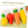 CORHAD 8pcs Adorable Cartoon Erasers Cute Fruit Shaped for Boys