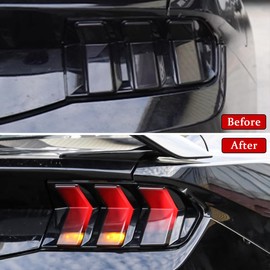 XYHGM Tail Light Lamp Cover Guard Trim 2Pcs for Ford Mustang 2024 2025 2026 Tail Light Frame Bezels Decoration Protector Accessories