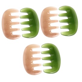 Beavorty 6pcs Scalp Comb Wide Tooth Gua Comb for Scalp Relaxation and Massage Lightweight Resin Tool for Easy Use for Home Travel
