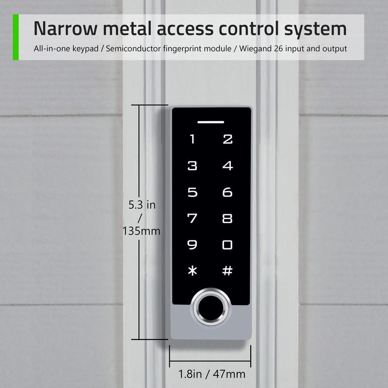 Metal Fingerprint Door Access Control Keypad System, Access Controller Stand-Alone