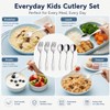 EXZACT 12-Piece Children's Stainless Steel Cutlery Set - 6 Forks,