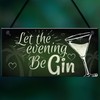 RED OCEAN Funny Gin Sign Alcohol Plaque Garden Shed Home