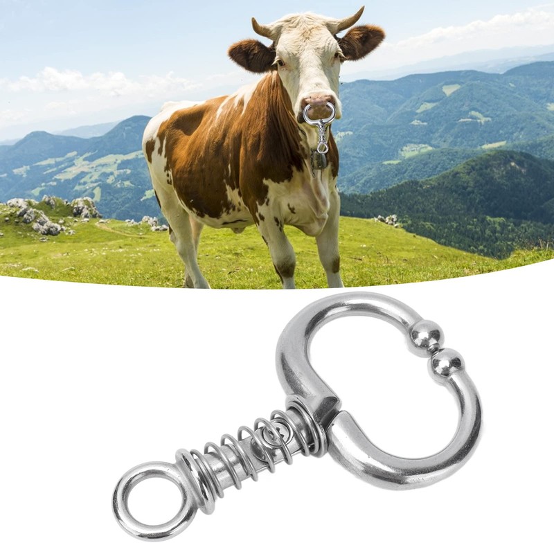 Cattle Nose Clip, Lightweight Anti-Corrosion Spring Stainless Steel for Agriculture