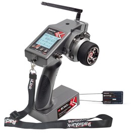 Radiolink RC6GS-V3 7 Channels RC Remote Control with Receiver R7FG Set Gyro Integrated 2.4 GHz RC Remote Control Transmitter for Model Making Car Crawler Truck Boat (English Menu Only)